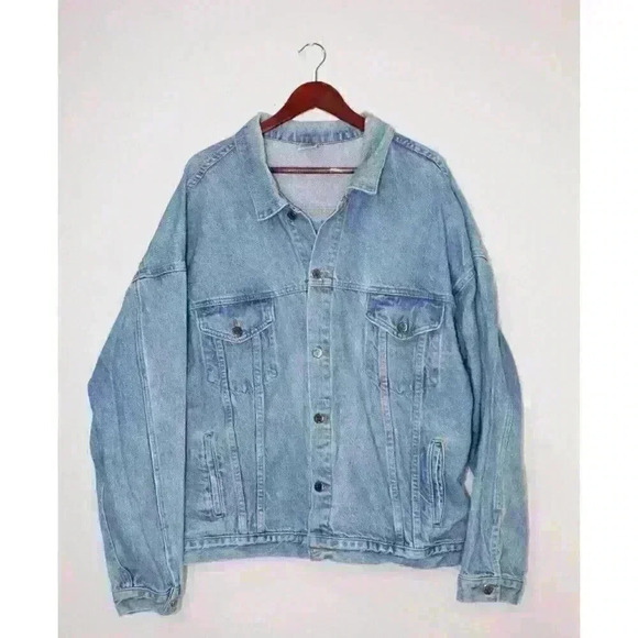 Gold Wing Road Rider Vintage Denim Graphic Biker Oversized Y2K Jacket Men's XXXL - Picture 2 of 16